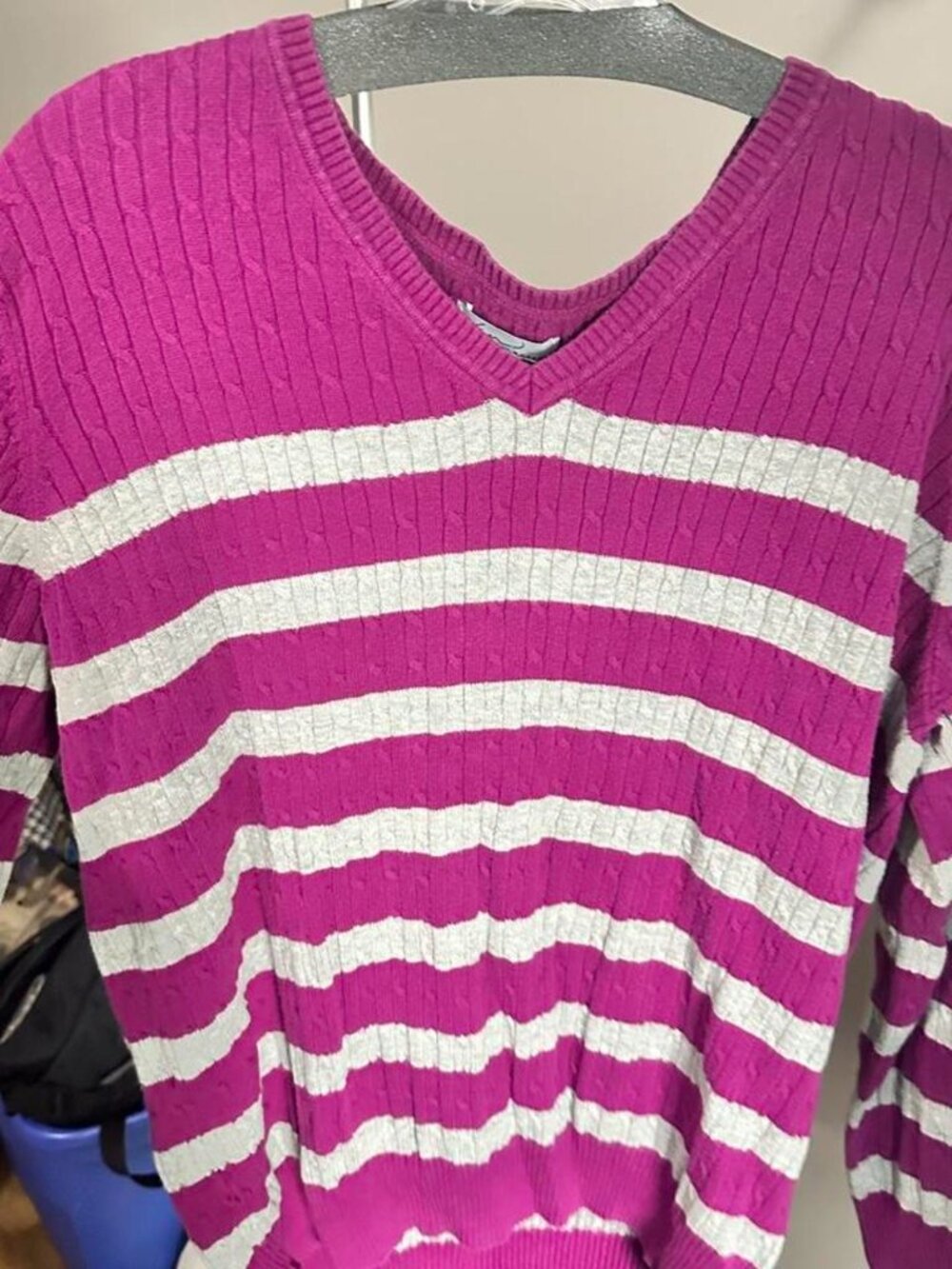 Kim Rogers Purple And Grey Sweater